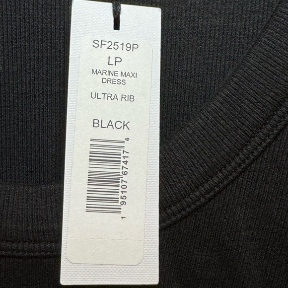 NWT Michael Stars Marine Maxi Ultra Rib‎ Knit Dress in Black. Size LP - Picture 8 of 10